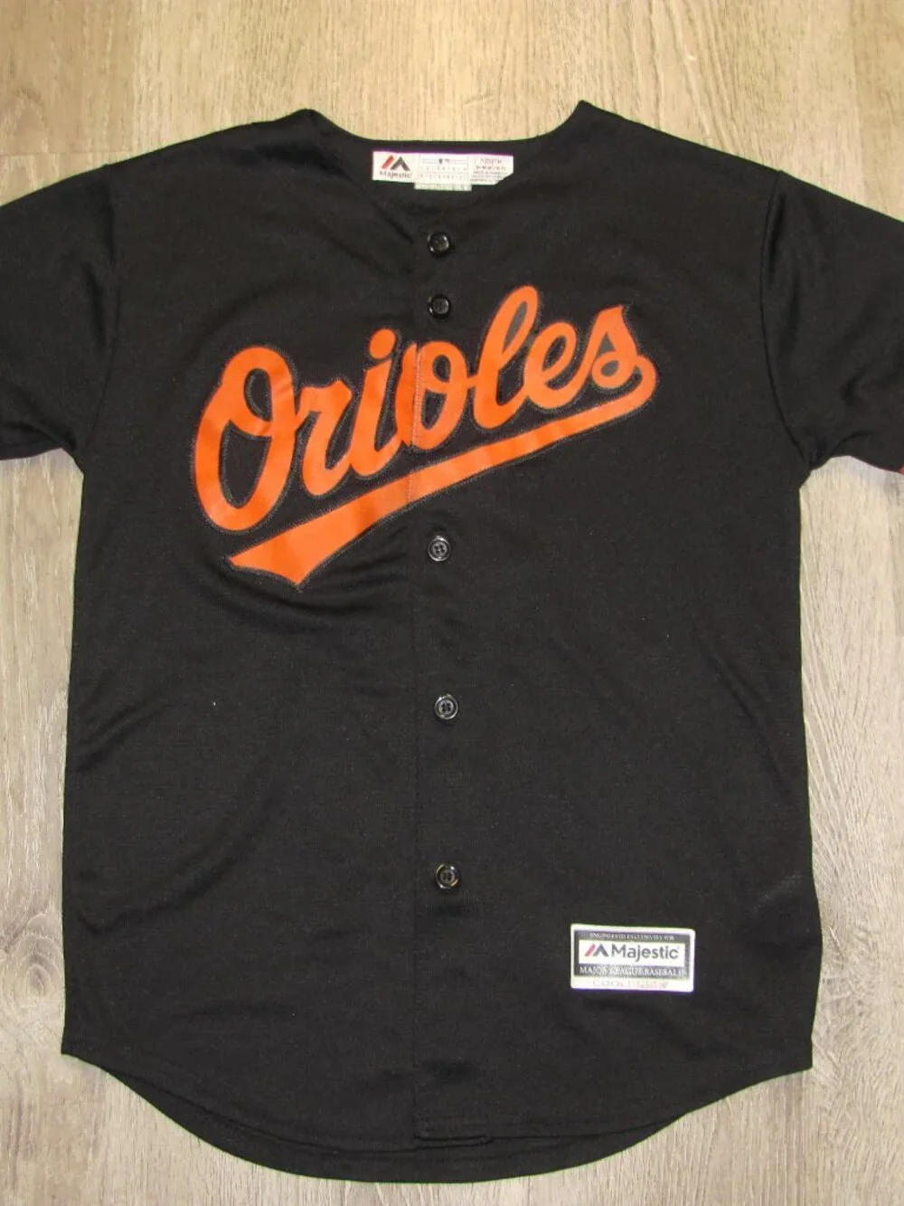 Boys Youth Size M Machado Baltimore Orioles Majestic MLB Baseball Jersey Black